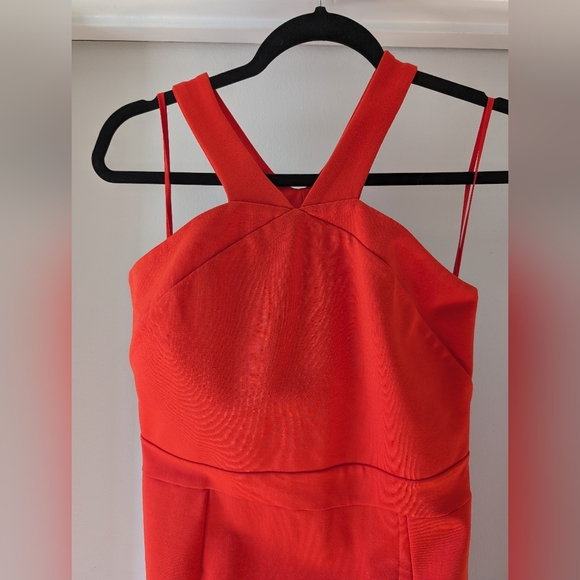 Form fitting orange/red mini dress - Picture 4 of 4